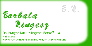 borbala mingesz business card